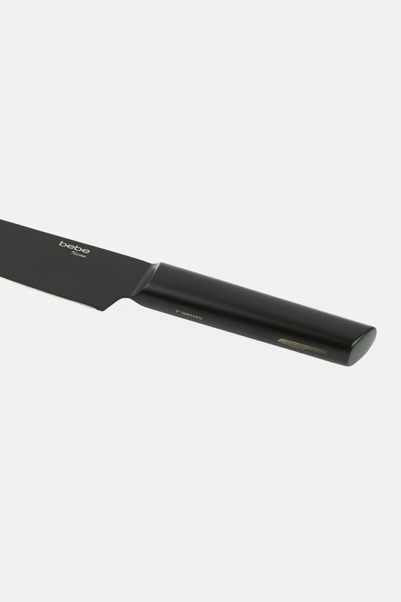 Bebe Home Stainless Steel 7 Inches Chef Knife With Non-Stick Coating, Black - Image 3